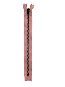 Metallblixtlås, 4 mm fast, YKK, 20 cm,f-kod: 811, (T) Gammelrosa
