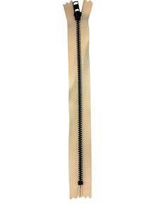 Metallblixtlås, 4 mm fast, YKK, 20 cm,f-kod: 571, (W) Cremevit