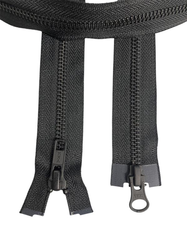 YKK Tvåvägs Metalldragkedja Svartoxid 6MM - Delbar