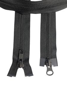 Tvåvägs YKK Metalldragkedja Svartoxid – 8mm Tänder