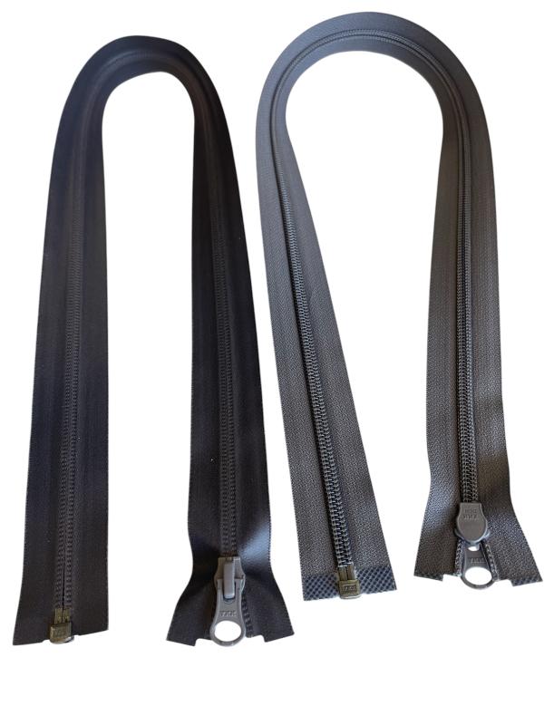 Original YKK Vattentät Dragkedja – 6mm Delbar Mörkgrå (Proffskvalitet)