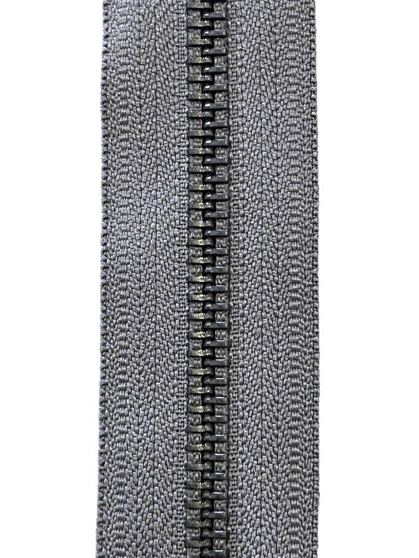 YKK Original Metallblixtlås 8mm på Metervara – Grå/Svart Oxid