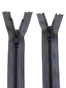 YKK Original Metallblixtlås 6mm 2-vägs Delbart – Grå/Svart Oxid