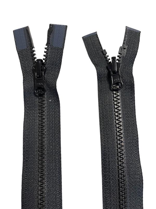 Original YKK Vislon Blixtlås Storlek #3 (4mm) – Delbart 2-vägs (Svart) Vändbar