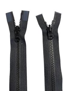 Original YKK Vislon Blixtlås Storlek #3 (4mm) – Delbart 2-vägs (Svart) Vändbar