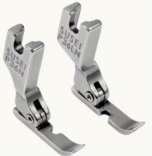 2-pack Neutrala Dragkedjefötter för Industriella Symaskiner (Stålpressare)