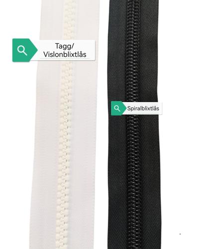 YKK Delbart Plastblixtlås (Vislon) 6mm Marinblå – Vändbar