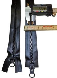 BLIXTLÅS VISLON DELB VATTENTÄT MATT TVÅVÄG 6MM, SVART