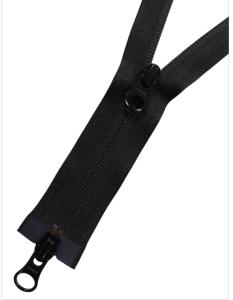 Blixtlås spiral dold, delbar 2vägs – Svart, 6 mm