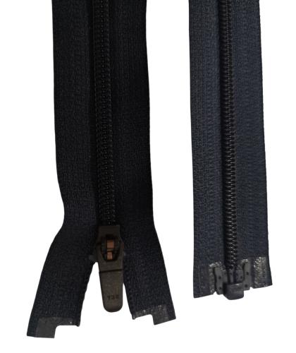 Delbar Spiralblixtlås 4 mm – 48 cm – Mörkblå – YKK – Med Autolås (F-kod 196)