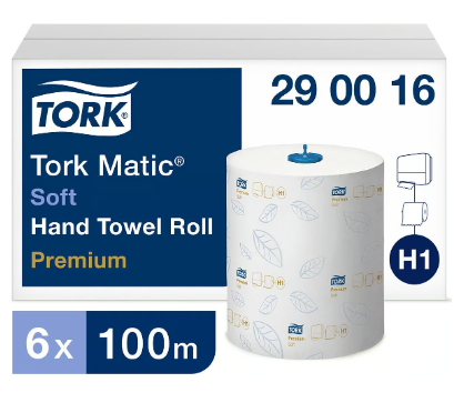 Pappershandduk Tork H1 Matic Prem 2-lg 210mm x 100m