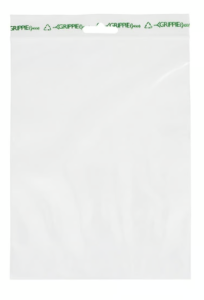 Grön blixtlåspåse 50 my – slitstark och praktisk utan skrivfält, 100x150 mm