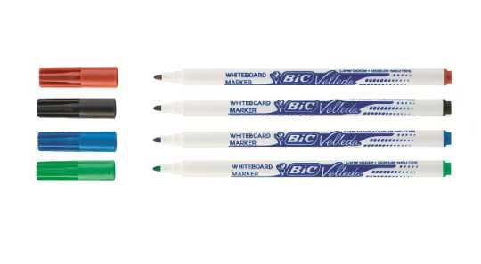 Whiteboardpenna Bic Velleda Fine 4 färger 1,6mm