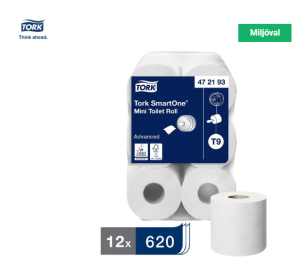 Toalettoalettpapper Tork T9 SmartOne Adv 2-lg Vit 112m