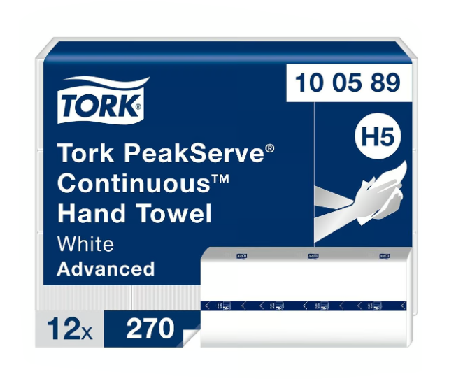 Tork H5 PeakServe Adv Pappershandduk 201x225mm