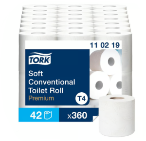 Toalettpapper Tork T4 Premium 2-lg Vit 50,4m