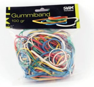 Siam Gummiband Sorterade Storlekar & Färger, 100g