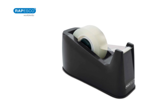Tejphållare Rapesco 300, Svart – för 33 m rullar