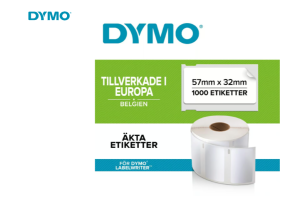 Etikett Dymo Labelwriter universal Vit 57x32mm