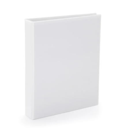 Ringpärm PP med ficka, Ø29 mm, vit, A5