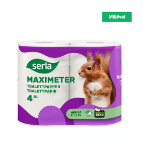 Toalettpapper Serla Maximeter 2-lg Vit 42,8m