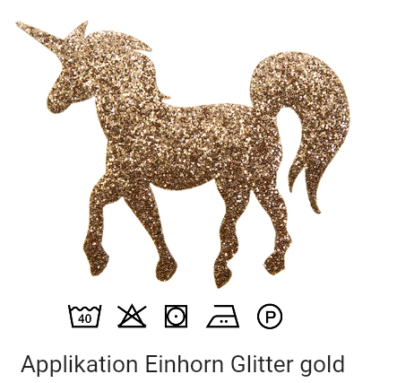 Symärke Einhorn Glitter Gold