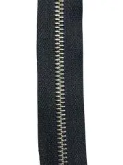 YKK Original Metallblixtlås Metervara – 6mm Antiksilver/Svart