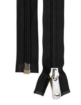 YKK Blixtlås Spiral Delbart – 10 mm, Svart, 353 cm