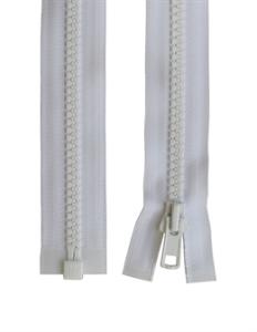 YKK Kraftig Jackkedja, Vit – 30cm till 120cm, Delbar