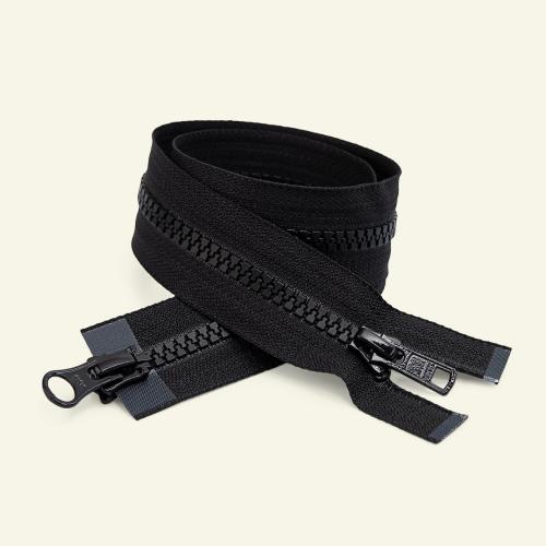 YKK Blixtlås 2-vägs Delbart – Svart Vislon (6 mm)
