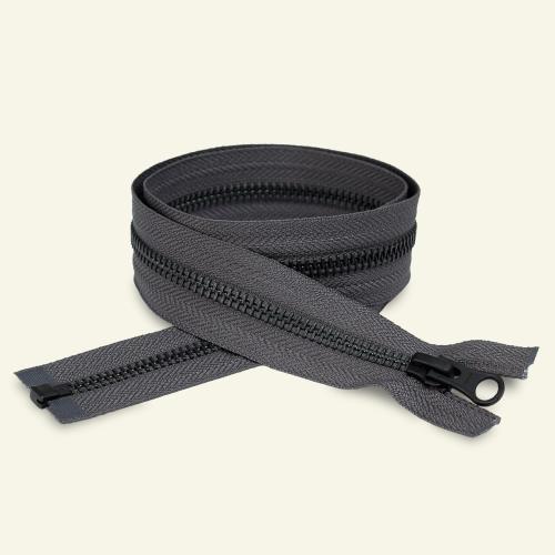 Delbart Metall blixtlås 6mm, Grå/svart oxid YKK