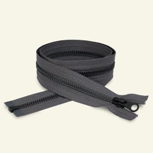 Delbart Metall blixtlås 6mm, Grå/svart oxid YKK