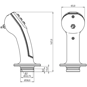 Handtak För Joystick 2 Mikrobrytare