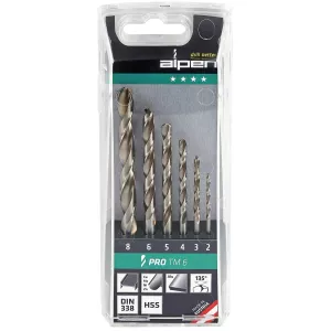 Metallborrsats 6 Delar 2-8Mm Hss Pro