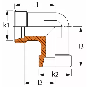 Vinkelskarvkoppling Ll 8Mm