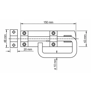 Skjutregel 150Mm Förzinkning