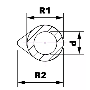 Lyftgångjärn Svetsbara 900/80Mm 2St