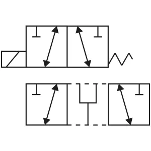 Avledare 3/2 1/2 24V Övergående Position Öppen