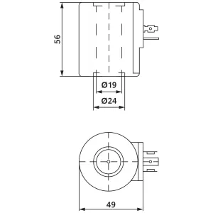 Solenoid 24V 33W D19
