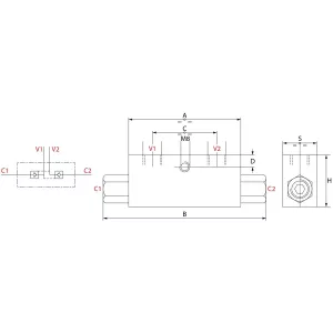 Dubbel Låsventil 1/4 Vbpde-L