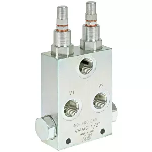 Dubbel Tryckbegränsningsventil 1/2 70L 80-300Bar