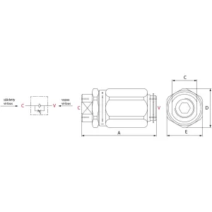 Strypventil 3/8 Vrf 300Bar 45L