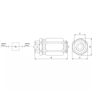 Strypventil 3/4 Vrb 250Bar 110L