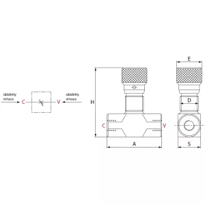 Strypventil 1/2 Vrfb 50L 350Bar