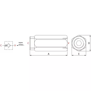 Backventil 1/8 350Bar