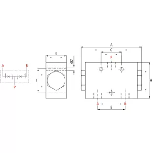 Flödesdelare 1/2 + 2X3/8 Dfl 40-60L 250Bar
