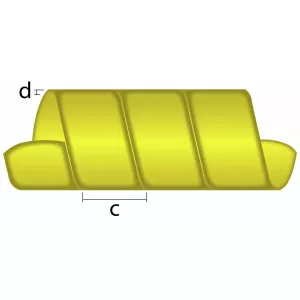 Skyddsspiral 32Mm Gul 1M 2St