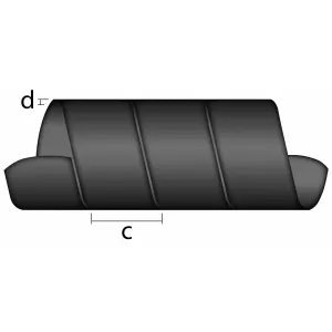Skyddsspiral 110Mm Svart 1M 1St