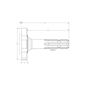 Kraftuttagsaxel 1 3/8 Mf 4311773M3