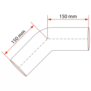 Silikonslang 102Mm 45 Vinkel 150X150